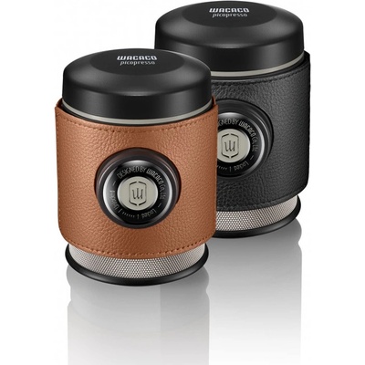 Wacaco Комплект калъфи за Wacaco Picopresso, 2 бр, Имитация на кожа, Черен/Кафяв (Protective sleeve set for Picopresso)