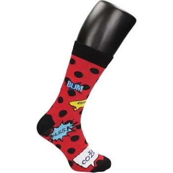 Happy Veselé ponožky S nádychom vtipu červené