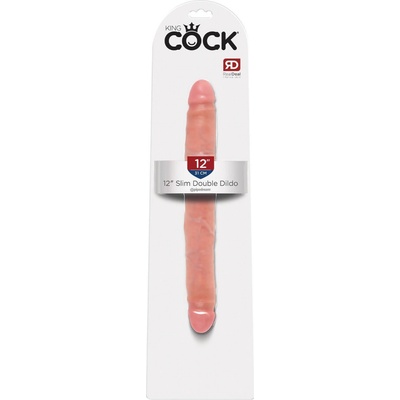 Pipedream King Cock 12" Slim Double Dildo Light oboustranné dildo