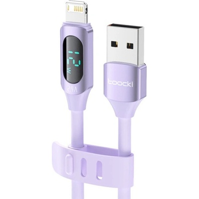 Toocki TQ-X55 nabíjací a dátový USB-A na Lightning 1m fialový
