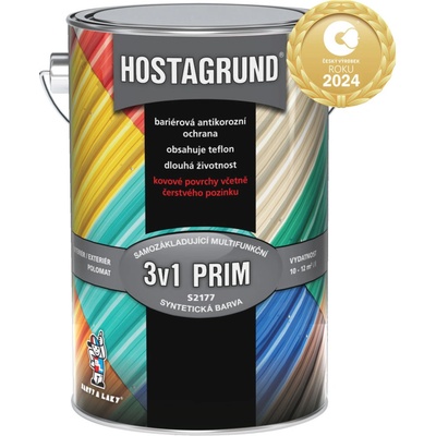 Hostagrund prim 3v1 S2177 základní i vrchní barva na kov, 0530 zelená, 4L