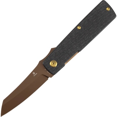 Tenable Higonokami Rose Gold Coated D2 with Black Micarta handle B2135A2
