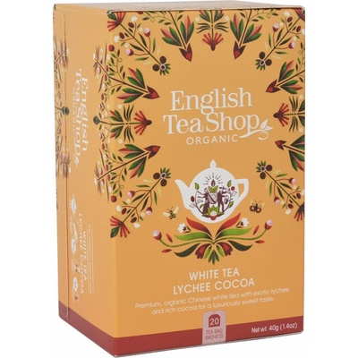 English Tea Shop Bílý čaj liči a kakao mandala bio 20 ks 40 g