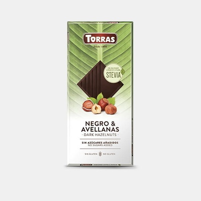 Torras Hořká se stévií a s lískovými oříšky 125 g