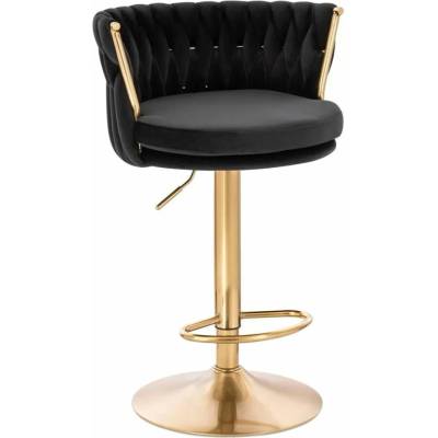 LuxuryForm Design Lyon Velur na zlatom tanieri čierna