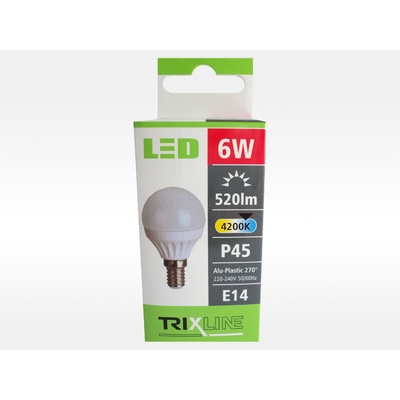 Trixline žárovka svíčková LED 6W E14/230V denní bílá