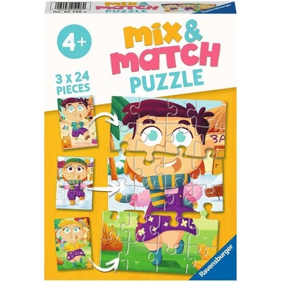 RAVENSBURGER Mix&Match: Barevné šaty 3x24 dílků