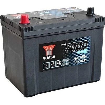 YUASA 72Ah 720A left+ YBX7000 YBX7031
