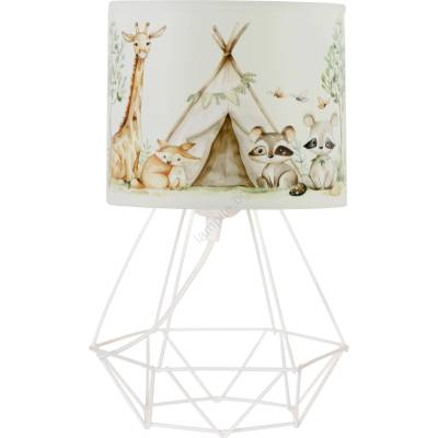 BELIS Детска настолна лампа KIDS ROOM, 1xE27/60W/230V, диаметър 18 см, с животински мотиви (BE1050)