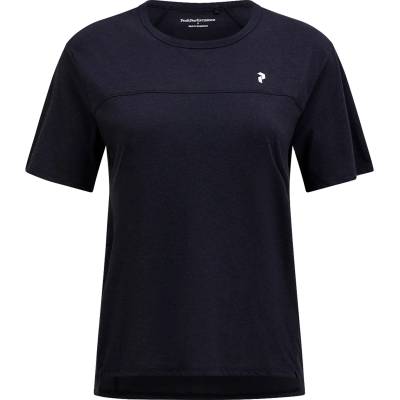 Peak Performance Дамска фланелка с къс ръкав за колоездене Peak Performance Women's Trail Wool Blend S/S Merino shirt - Black - размер XL (916-4006-0115)