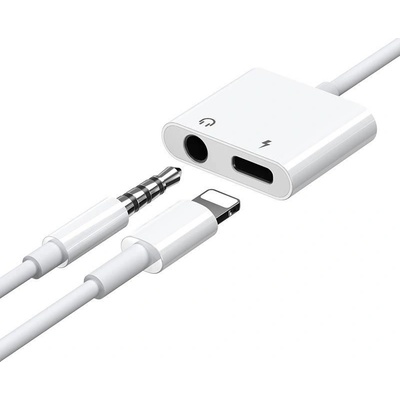 Pouzdro Joyroom Ben Series adaptér Lightning - Lightning / 3.5 mm jack, biely S-Y104 – Zboží Živě