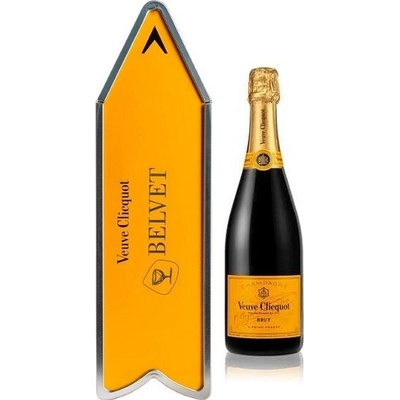 Veuve Clicquot Yellow Label FYS Green Arrow s vlastným textom 12% 0,75 l (kazeta)