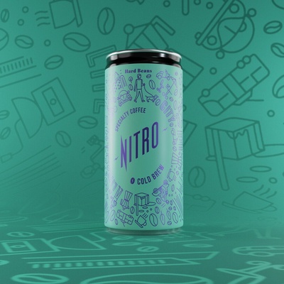 Hard Beans Nitro Cold Brew Classic čokoláda a sušené ovoce Bez cukru 200 ml