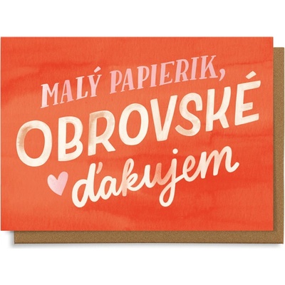 Chaukiss Malý papierik, obrovské ďakujem