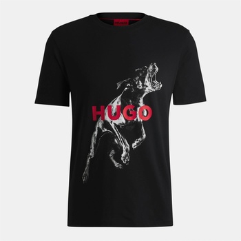 Hugo Тениска Hugo Animal Oversized Fit T-Shirt - Black 002
