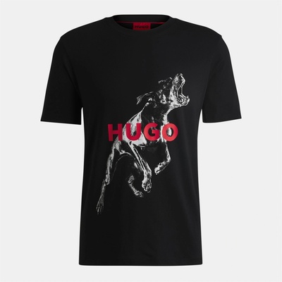 Hugo Тениска Hugo Animal Oversized Fit T-Shirt - Black 002