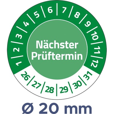 Avery Zweckform 6989-2026 Revizní štítky 20 mm 120 ks zelené