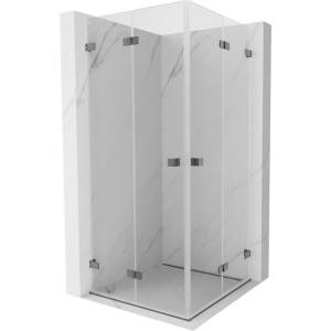 Mexen Lunar-F Duo сгъваема душ кабина 80 x 80 см, прозрачна, пистолет метал - 836-080L-080P-95-00 (836-080L-080P-95-00)