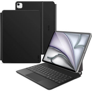 Калъф с клавиетура от Tech-Protect Smartcase Magnetic with Keyboard for iPad Pro 12.9 2020 / 2021 / 2022 / iPad Air 13 2024 / 2025 - Black (5906302363452)