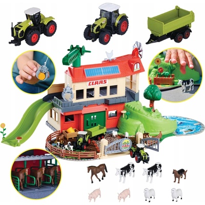Majorette Sada farmy Claas 1:64 s traktory a figurkami