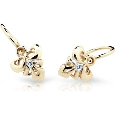 Danfil detské náušnice C2214 zo žltého zlata white brizura