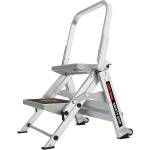Little Giant Ladder Алуминиева степ стълба с широки гумирани 2 стъпала Safety Step (10210BAEN)