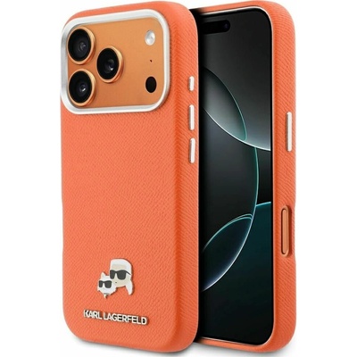 Karl Lagerfeld Case iPhone 17 Pro s MagSafe Klhmp17L6Pfkclo ( Pu Fw W/ K&C Head Pin) Orange