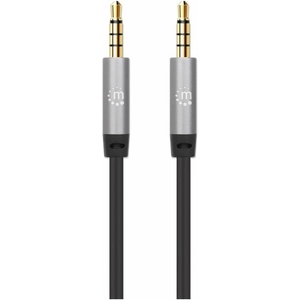Manhattan Кабел Manhattan 355988, от Jack 3.5mm(м) към Jack 3.5mm(м), 1m, черен (355988)