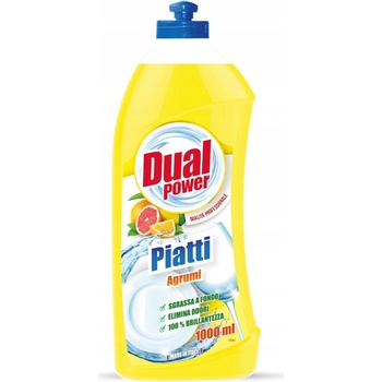 Dual Power Tekutý prostriedok na umývanie riadu Citrusové ovocie 1 l