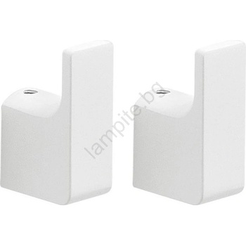 Gedy - Комплект от 2 стенни куки PIRENEI, матово бели (SH0879)