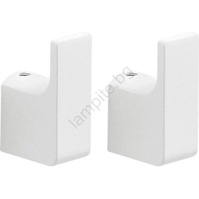 Gedy - Комплект от 2 стенни куки PIRENEI, матово бели (SH0879)