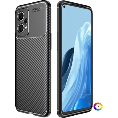 OPPO Realme 9 Pro+ Удароустойчив Carbon Fiber Калъф и Протектор