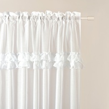 Záclona FRILLA na francúzske okno v bielej farbe s riasiacou páskou Šírka 140 cm | Dĺžka 250 cm biela