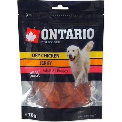 ONTARIO Pochúťka sušené kuracie plátky 70 g