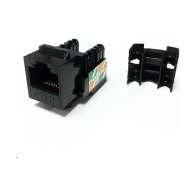 Keystone RJ-45, UTP, Cat.6, čierny