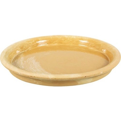Miska pod kvetináč Disko, ⌀ 28 cm, 3,4 cm, pálená hlina, terakota s béžovým melírom 002228BM