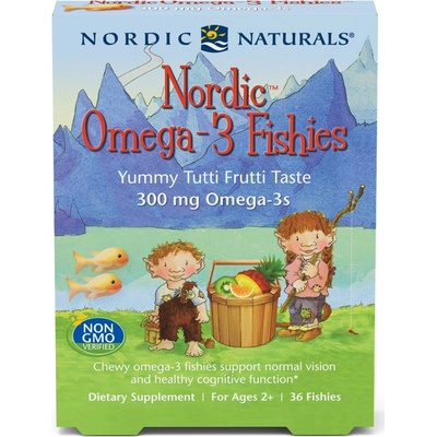 Nordic Omega-3 Fishies příchuť Tutti Frutti 36 ks