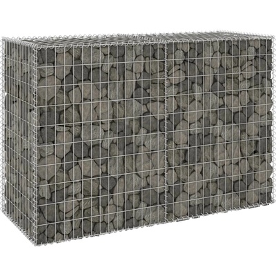 vidaXL Gabionová zeď s víky pozinkovaná ocel 150 x 60 x 100 cm