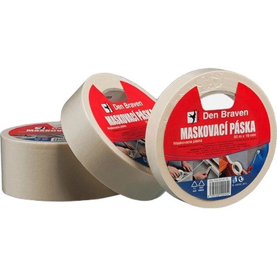 Den Braven Páska krepová maskovacia 25 mm x 50 m