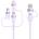 USAMS Кабел за зареждане USAMS U85 5in1 Type-C/USB - Type-C/lightning/microUSB, 120 см, LILA SJ645USB02 (SJ645USB02)