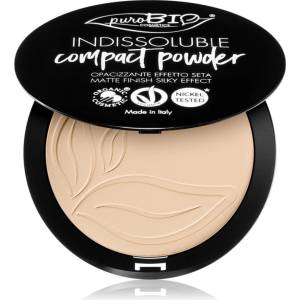 puroBIO Cosmetics Indissouble компактна пудра с матиращ ефект цвят T01 9 гр