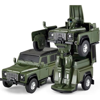 Rastar Метална играчка Rastar - Трансформиращ се робот/Land Rover Defender, 1: 32, зелена (Ras62000_Verde)