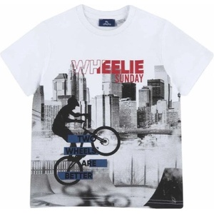 Chicco Boys Wheelie Sunday Tee White Printed - magazinko