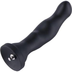 HISMITH HSA60 Bird's Head Silicone Anal Dildo KlicLok 21.6cm Black