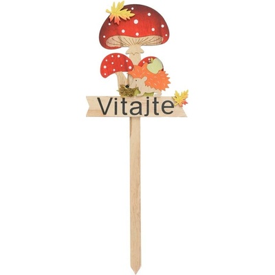 ZÁPICH VITAJTE MUCHOTRÁVKY, JEŽKO ČER/OR DREVO 18,5*1,5*49,5CM