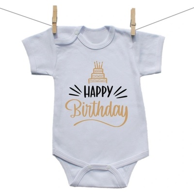 Boodyy Body s krátkym rukávom Happy birthday