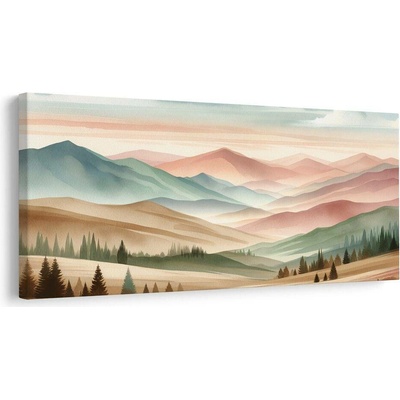 Obraz tichá pastelová krajina - 100x50