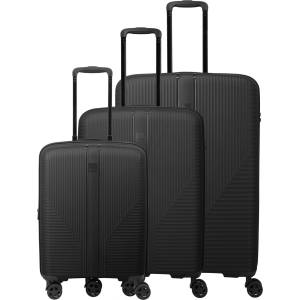 Travelite Комплект пътни куфари Travelite Air Stripe S exp, M exp, L Black Travelite | Cheren | МЪЖЕ | UNI