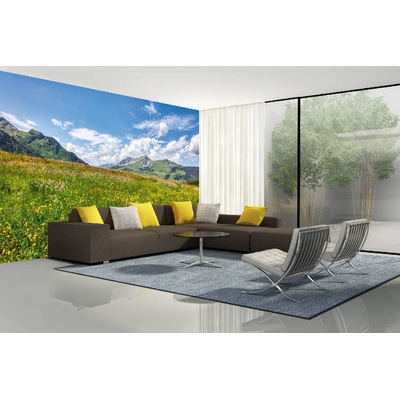 DIMEX ART Самозалепваща се флизелинова фототапета пролетна цъфтяща поляна 375 x 250 см