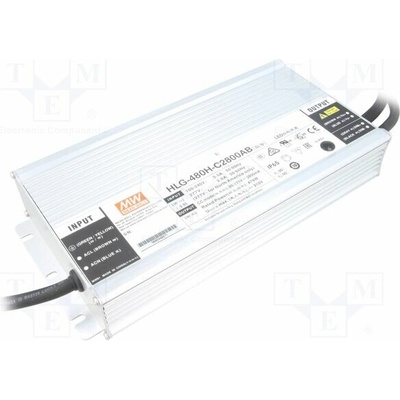 MEAN WELL HLG-480H-C2800AB Napájecí zdroj: spínaný; LED; 479W; 85÷171VDC; 1400÷2800mA; IP65